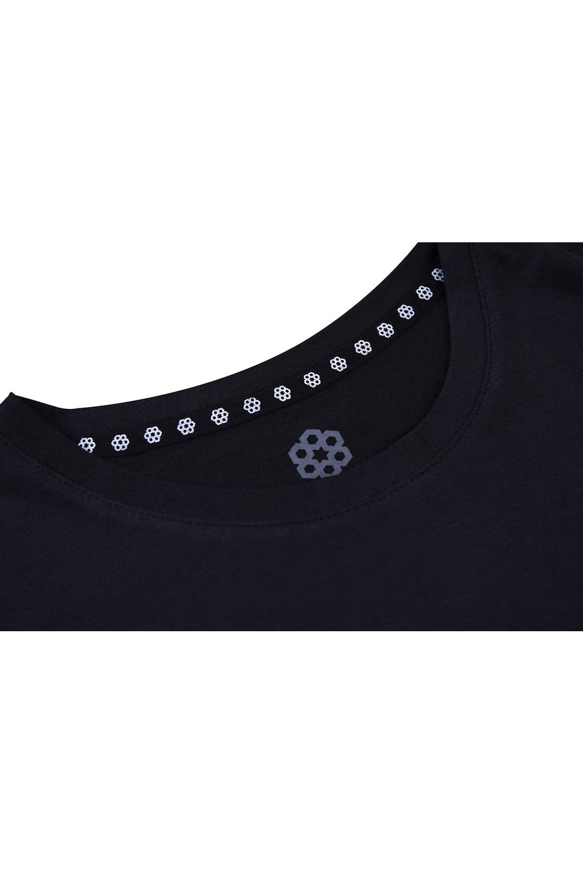Ortadoğu Tasarım Bisiklet Yaka Siyah Pamuk T-shirt 22’